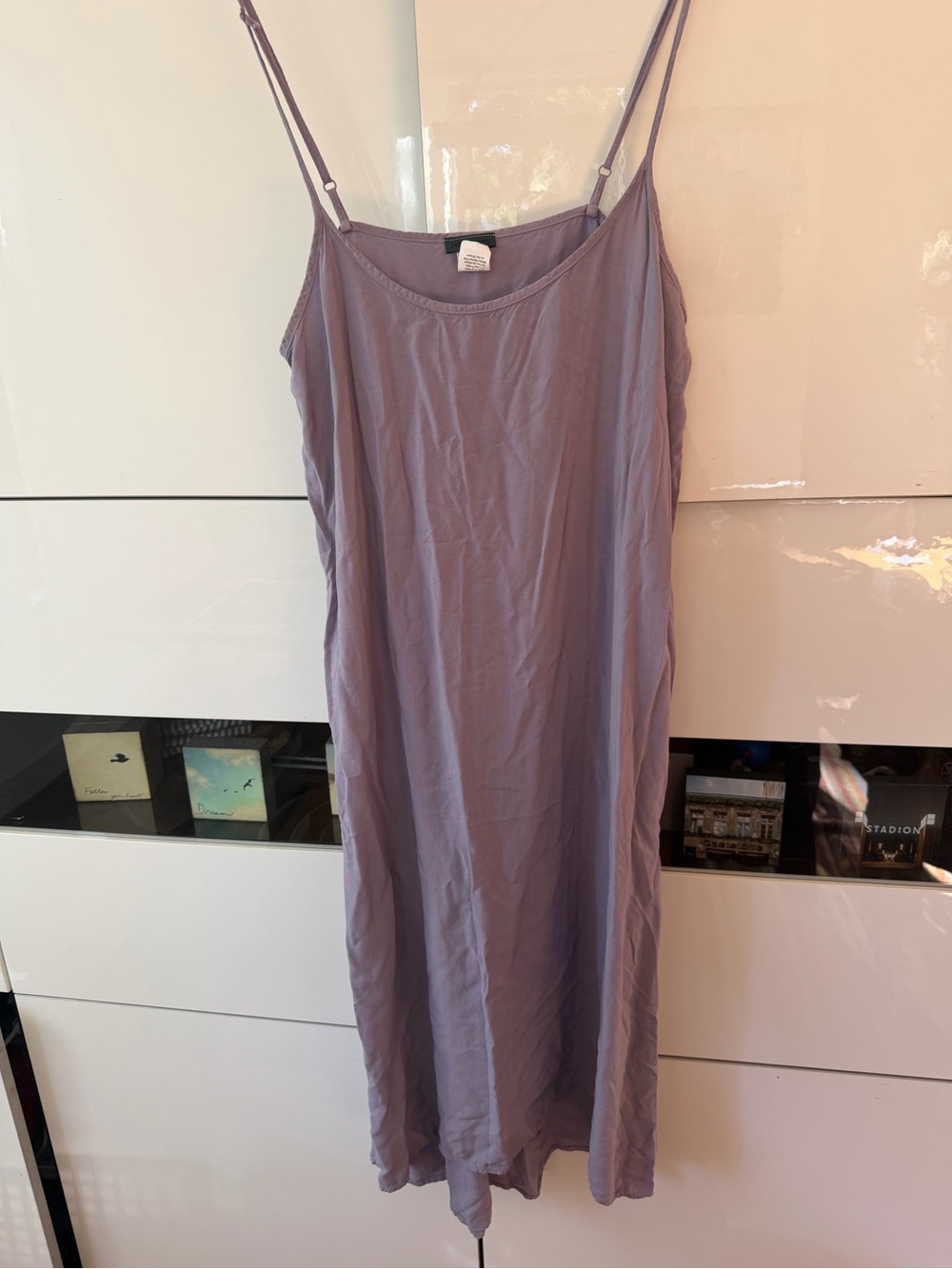 Left of Center  Lavender Slip Midi Dress with Adjustable Straps